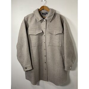 Eloquii Oversized Shacket In Beige Womens Sz 18/20 New Without Tags